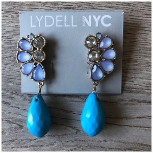 NWT Turquoise Jeweled Statement Earrings